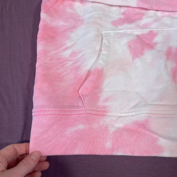 J. Crew tie dye 1/4 zip sweatshirt in pink and white - Size Small - Picture 4 of 5
